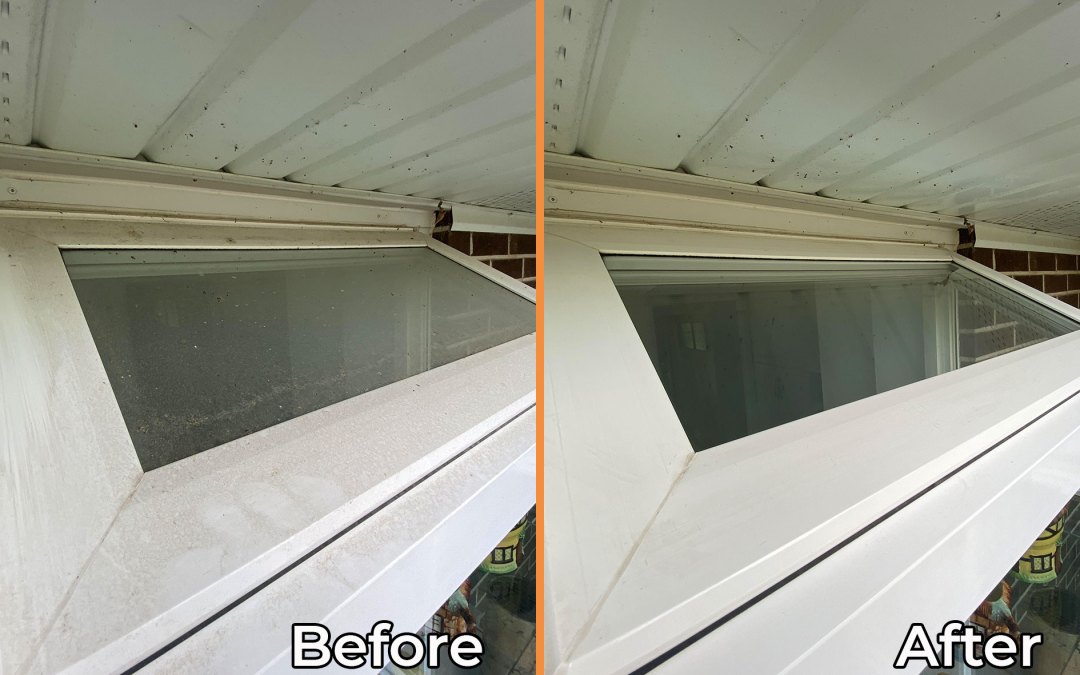 Skylight Cleaning Before/After