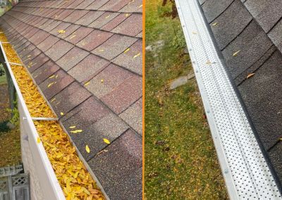 Before and After Gutter Guard Installation