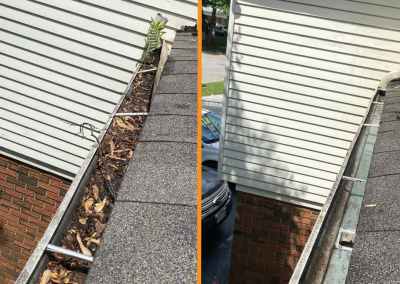 Before/After Eavestrough Cleaning